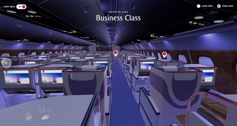 Emirates introduces 3D seat models on their site