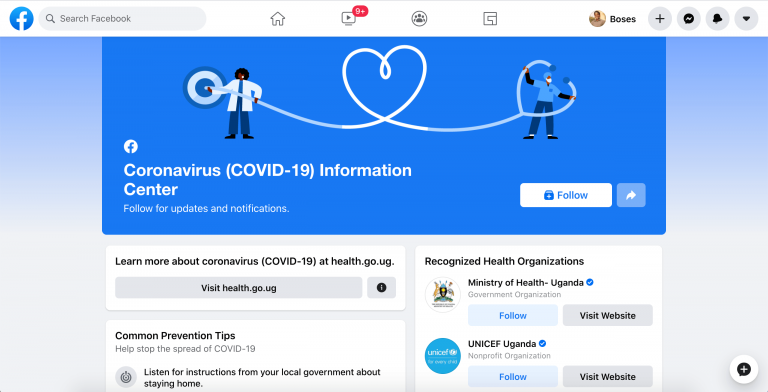 Facebook expands Coronavirus Information Center to Uganda and 23 more countries in Africa