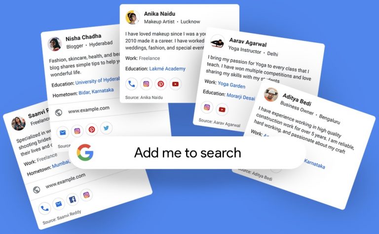 Google Introduces People Cards, Allowing Users Create Profiles to Appear in Search Results.