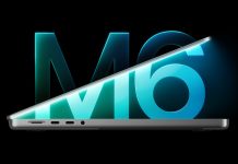 Apple launches 14-inch MacBook Pro with M6, starting at $1,999 Side view of a partially open 14-inch MacBook Pro with an M6 logo behind it.